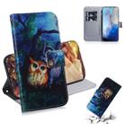 For Galaxy S20 Combined Pattern Magnetic Attraction Horizontal Flip Leather Case, Support Holder & Card Slot & Wallet(Oil Painting Owl) - 1