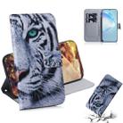 For Galaxy S20+ Combined Pattern Magnetic Attraction Horizontal Flip Leather Case, Support Holder & Card Slot & Wallet(Tiger) - 1