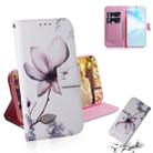 For Galaxy S20+ Combined Pattern Magnetic Attraction Horizontal Flip Leather Case, Support Holder & Card Slot & Wallet(Magnolia Flower) - 1