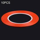 10 PCS 1mm Width Double Sided Adhesive Sticker Tape, Length: 25m(Red) - 1