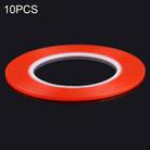 10 PCS 3mm Width Double Sided Adhesive Sticker Tape, Length: 25m(Red) - 1