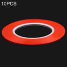 10 PCS 5mm Width Double Sided Adhesive Sticker Tape, Length: 25m(Red) - 1