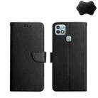 For Infinix Hot 10i/Smart 5 Pro Genuine Leather Fingerprint-proof Horizontal Flip Phone Case(Black) - 1