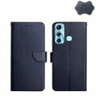 For Infinix Hot 11 Genuine Leather Fingerprint-proof Horizontal Flip Phone Case(Blue) - 1