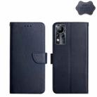 For Infinix Note 11 Genuine Leather Fingerprint-proof Horizontal Flip Phone Case(Blue) - 1