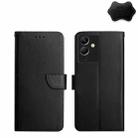 For Infinix Note 12 G96 Genuine Leather Fingerprint-proof Horizontal Flip Phone Case(Black) - 1