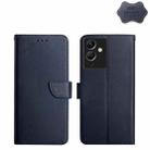 For Infinix Note 12 G96 Genuine Leather Fingerprint-proof Horizontal Flip Phone Case(Blue) - 1