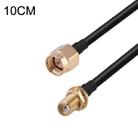 SMA Male to RP-SMA Female RG174 RF Coaxial Adapter Cable, Length: 10cm - 1