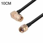 SMA Male Elbow to PR-SMA Male RG174 RF Coaxial Adapter Cable, Length: 10cm - 1