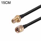 RP-SMA Male to SMA Female RG174 RF Coaxial Adapter Cable, Length: 15cm - 1