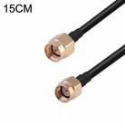 RP-SMA Male to SMA Male RG174 RF Coaxial Adapter Cable, Length: 15cm - 1