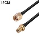 SMA Male to RP-SMA Female RG174 RF Coaxial Adapter Cable, Length: 15cm - 1