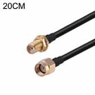 RP-SMA Male to SMA Female RG174 RF Coaxial Adapter Cable, Length: 20cm - 1