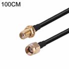RP-SMA Male to SMA Female RG174 RF Coaxial Adapter Cable, Length: 1m - 1