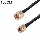RP-SMA Male to SMA Male RG174 RF Coaxial Adapter Cable, Length: 1m - 1