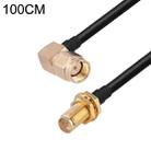 RP-SMA Male Elbow to RP-SMA Female RG174 RF Coaxial Adapter Cable, Length: 1m - 1