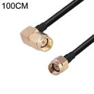RP-SMA Male Elbow to RP-SMA Male RG174 RF Coaxial Adapter Cable, Length: 1m - 1