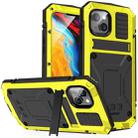 For iPhone 14 Plus R-JUST Shockproof Waterproof Dust-proof Case with Holder (Yellow) - 1