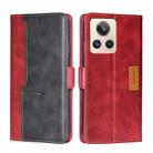 For Realme GT2 Explorer Master Contrast Color Side Buckle Leather Phone Case(Red + Black) - 1