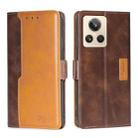 For Realme GT2 Explorer Master Contrast Color Side Buckle Leather Phone Case(Dark Brown + Gold) - 1