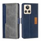 For Realme GT2 Explorer Master Contrast Color Side Buckle Leather Phone Case(Blue + Grey) - 1