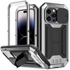 For iPhone 14 Pro Max R-JUST Shockproof Life Waterproof Dust-proof Case (Silver) - 1