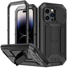 For iPhone 14 Pro Max R-JUST Shockproof Life Waterproof Dust-proof Case (Black) - 1