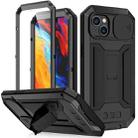 For iPhone 14 R-JUST Shockproof Life Waterproof Dust-proof Case (Black) - 1