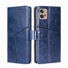 For Motorola Moto G32 4G Geometric Stitching Leather Phone Case(Blue) - 1