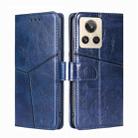 For Realme GT2 Explorer Master Geometric Stitching Leather Phone Case(Blue) - 1