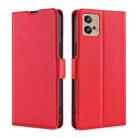 For Motorola Moto G32 4G Ultra-thin Voltage Side Buckle Leather Phone Case(Red) - 1