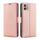 For Motorola Moto G32 4G Ultra-thin Voltage Side Buckle Leather Phone Case(Rose Gold) - 1