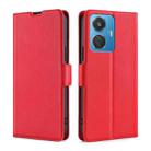 For vivo iQOO Z6 44W/vivo T1 Snapdragon 680 Ultra-thin Voltage Side Buckle Leather Phone Case(Red) - 1