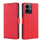 For vivo Y77 5G Global Ultra-thin Voltage Side Buckle Leather Phone Case(Red) - 1