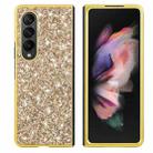 For Samsung Galaxy Z Fold4 Glitter Powder Shockproof TPU Protective Case(Gold) - 1