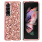 For Samsung Galaxy Z Fold4 Glitter Powder Shockproof TPU Protective Case(Rose Gold) - 1