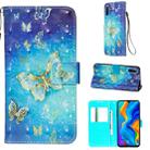 For Huawei P30 Lite 3D Painting Horizontal Flip Leather Case with Holder & Card Slot & Wallet & Lanyard(Golden Butterfly) - 1