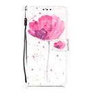 For Huawei P40 Lite 3D Painting Horizontal Flip Leather Case with Holder & Card Slot & Wallet & Lanyard(Pink Flower) - 1
