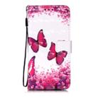For Huawei P40 Lite 3D Painting Horizontal Flip Leather Case with Holder & Card Slot & Wallet & Lanyard(Rose Butterfly) - 1