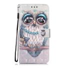 For Huawei P40 Lite 3D Painting Horizontal Flip Leather Case with Holder & Card Slot & Wallet & Lanyard(Cute Owl) - 1