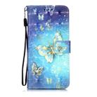 For Huawei P40 Lite 3D Painting Horizontal Flip Leather Case with Holder & Card Slot & Wallet & Lanyard(Golden Butterfly) - 1