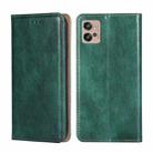 For Motorola Moto G32 4G Gloss Oil Solid Color Magnetic Leather Phone Case(Green) - 1