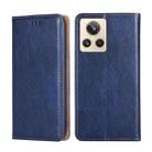 For Realme GT2 Explorer Master Gloss Oil Solid Color Magnetic Leather Phone Case(Blue) - 1