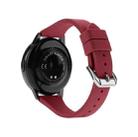 22mm Universal T-buckle Silicone Watch Band(Wine Red) - 1