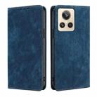 For Realme GT2 Explorer Master RFID Anti-theft Brush Magnetic Leather Phone Case(Blue) - 1