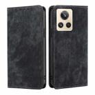 For Realme GT2 Explorer Master RFID Anti-theft Brush Magnetic Leather Phone Case(Black) - 1