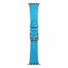 Single Lap Microfiber Leather Watch Band For Apple Watch Ultra 49mm / Series 8&7 45mm / SE 2&6&SE&5&4 44mm / 3&2&1 42mm(Sky Blue) - 1