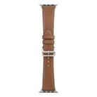 Single Lap Microfiber Leather Watch Band For Apple Watch Ultra 49mm / Series 8&7 45mm / SE 2&6&SE&5&4 44mm / 3&2&1 42mm(Dark Brown) - 1