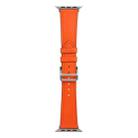 Single Lap Microfiber Leather Watch Band For Apple Watch Series 8&7 41mm / SE 2&6&SE&5&4 40mm / 3&2&1 38mm(Orange) - 1