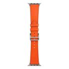 Single Lap Microfiber Leather Watch Band For Apple Watch Series 9&8&7 41mm / SE 3&SE 2&6&SE&5&4 40mm / 3&2&1 38mm(Orange) - 1
